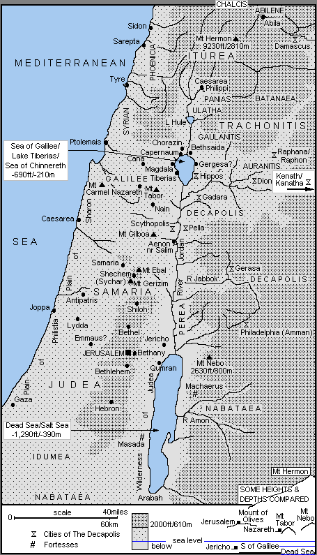 Palestine Map During Jesus Time